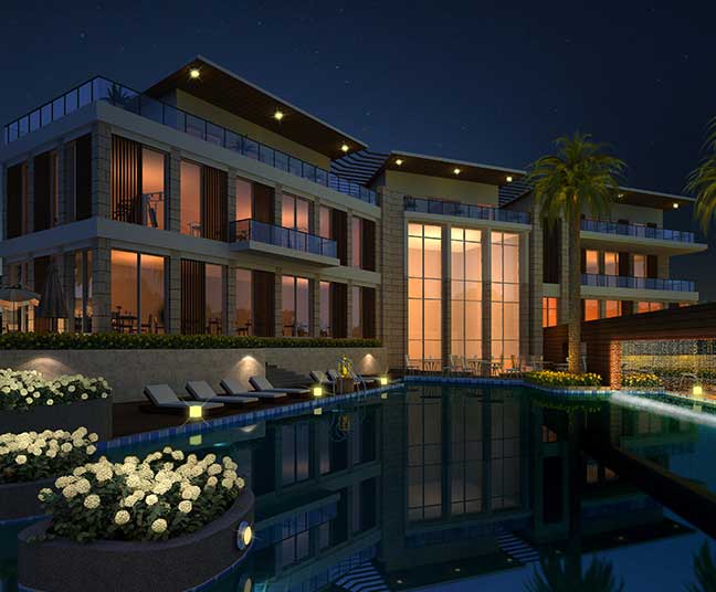 Club House Night View, Apartments in Rajajinagar for Sale
