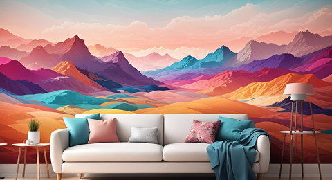 Magical Mountains | Abstract Wall Art for Living Room Magical Mountains | Abstract Wall Art for Living Room