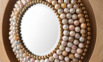 Beaded Wall Mirror | Modern Wall Mirror Design for a Living Room Beaded Wall Mirror | Modern Wall Mirror Design for a Living Room