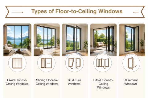 Types of Floor-to-Ceiling Windows | One Bangalore West Types of Floor-to-Ceiling Windows | One Bangalore West