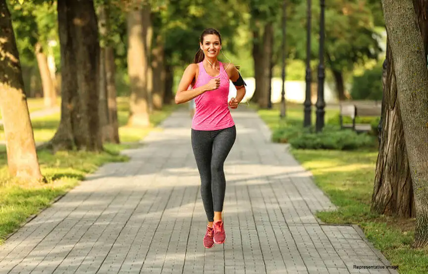 Jogging in park