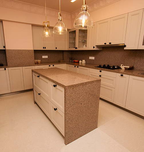 polished granite kitchen